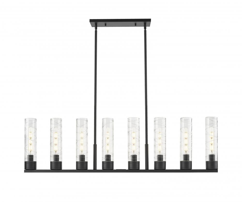 Boreas - 6 Light - 48 inch - Matte Black - Linear Pendant