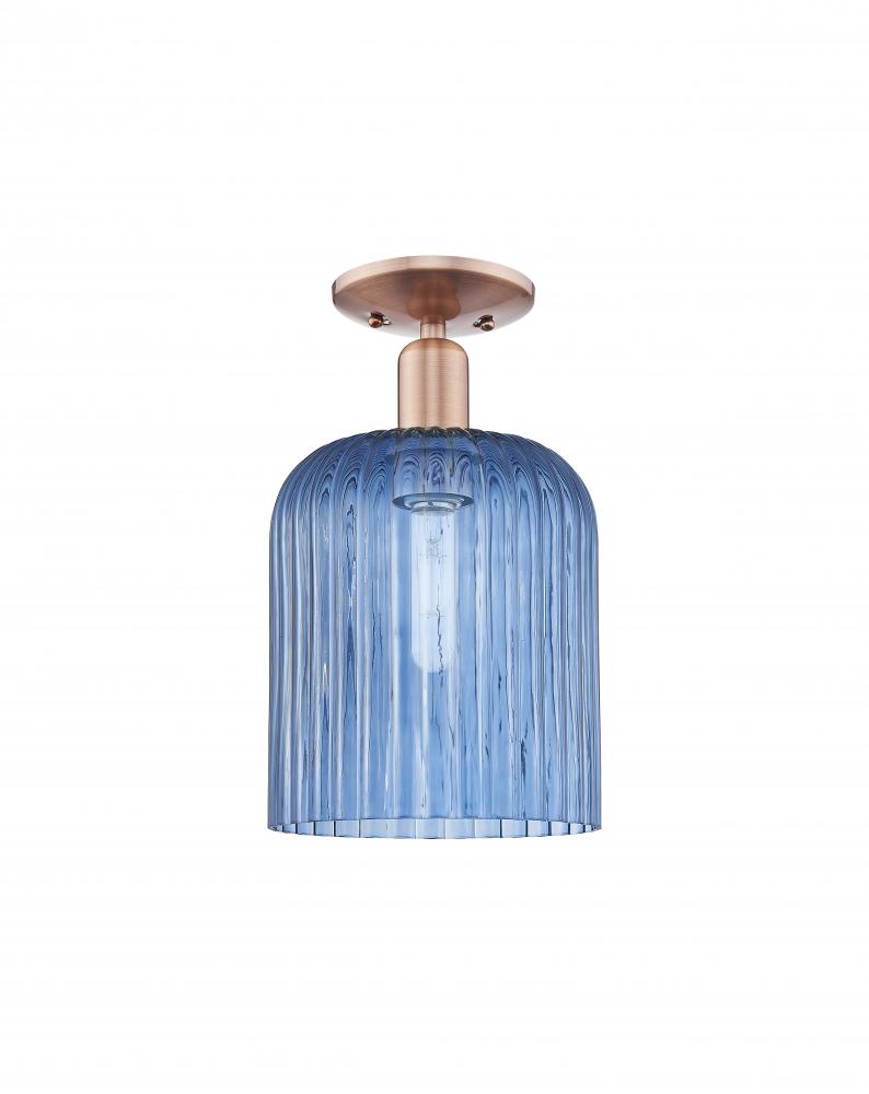 Bridal Veil - 1 Light - 8 inch - Antique Copper - Semi-Flush Mount