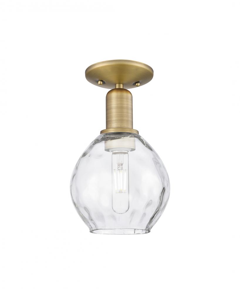 Waverly - 1 Light - 6 inch - Satin Gold - Semi-Flush Mount