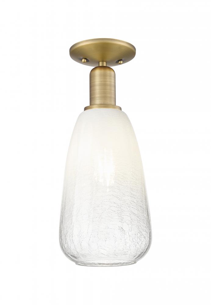 Brookhaven Almond - 1 Light - 6 inch - Brushed Brass - Semi-Flush Mount