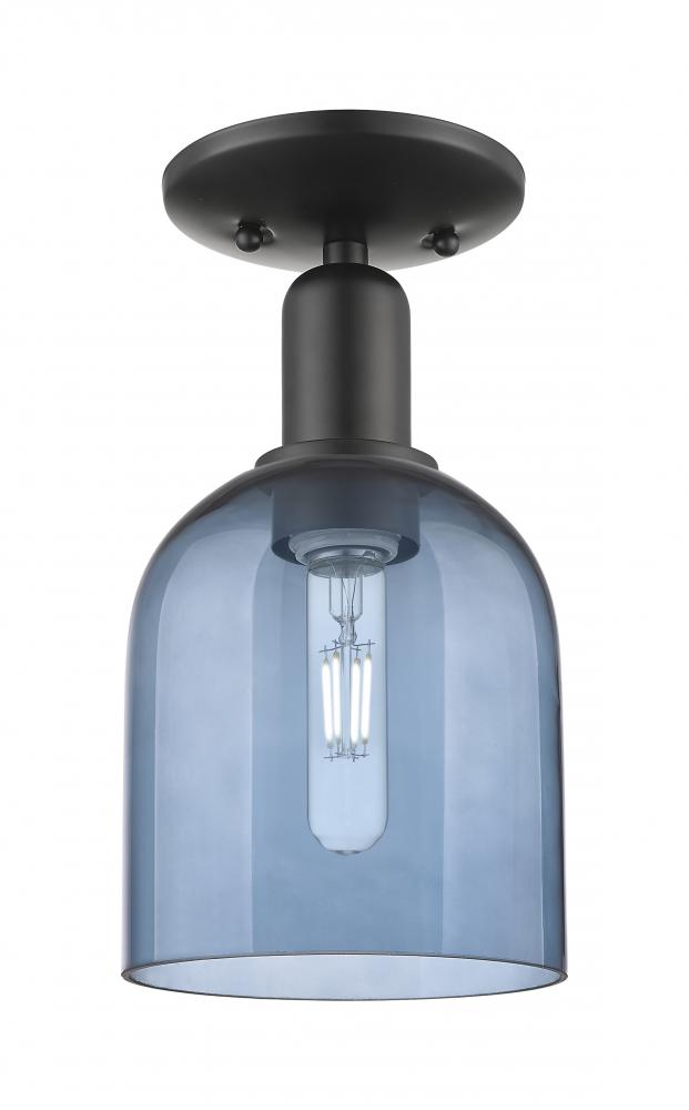 Bella - 1 Light - 6 inch - Matte Black - Semi-Flush Mount
