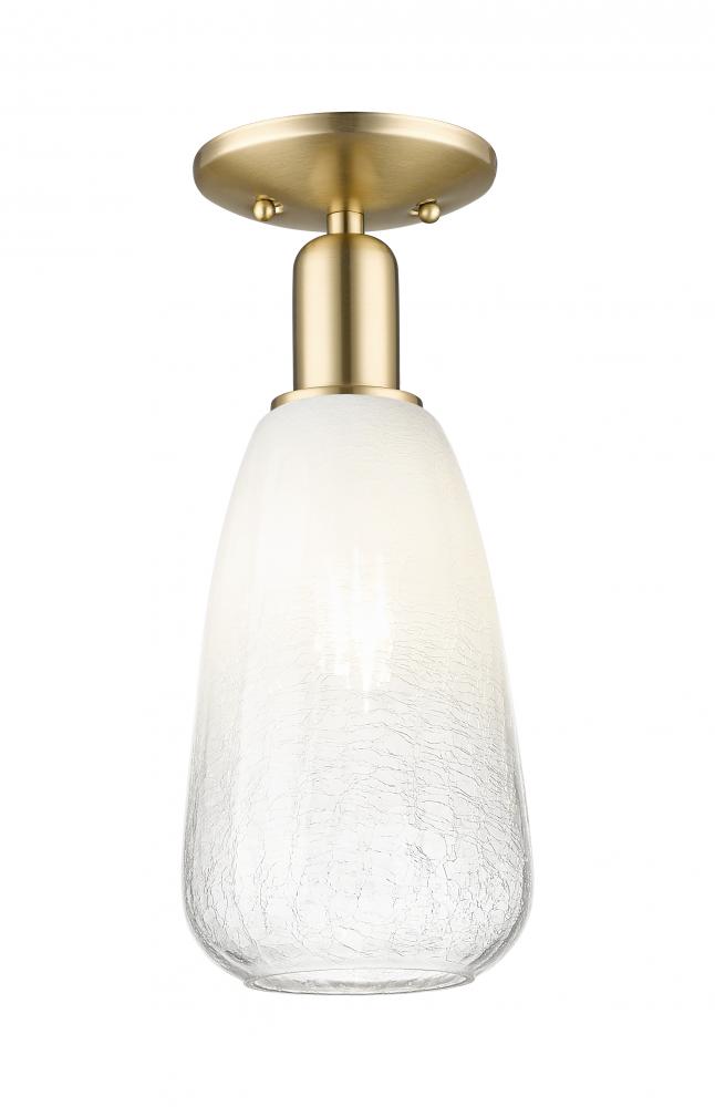 Brookhaven Almond - 1 Light - 6 inch - Champagne Bronze - Semi-Flush Mount