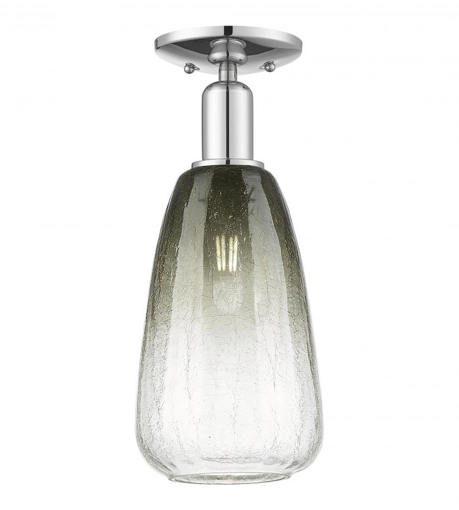 Brookhaven Almond - 1 Light - 6 inch - Polished Chrome - Semi-Flush Mount