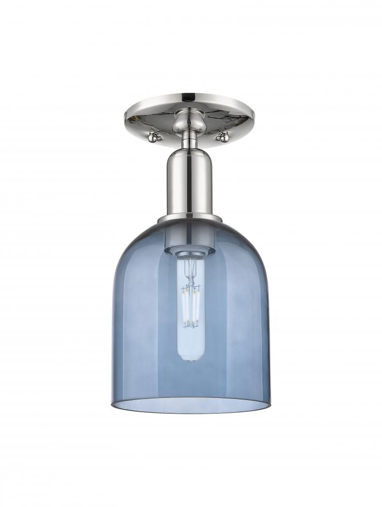 Bella - 1 Light - 6 inch - Polished Nickel - Semi-Flush Mount