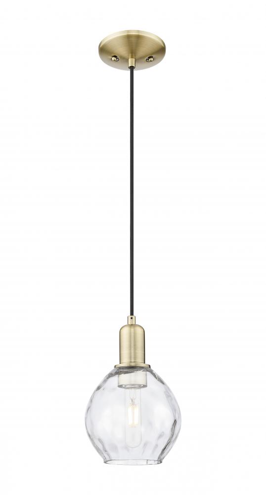 Waverly - 1 Light - 6 inch - Antique Copper - Cord hung - Mini Pendant