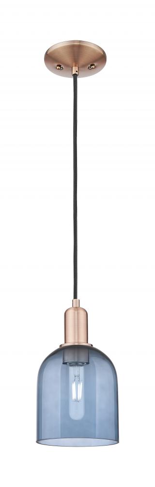 Bella - 1 Light - 6 inch - Antique Copper - Cord hung - Mini Pendant