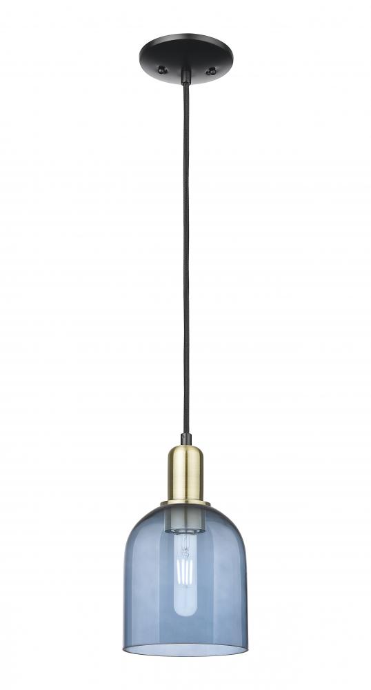 Bella - 1 Light - 6 inch - Black Antique Brass - Cord hung - Mini Pendant