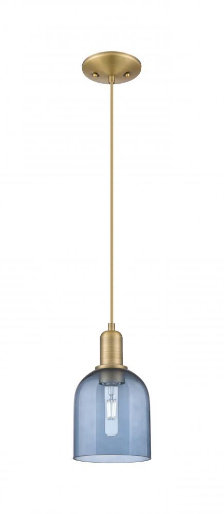 Bella - 1 Light - 6 inch - Brushed Brass - Cord hung - Mini Pendant