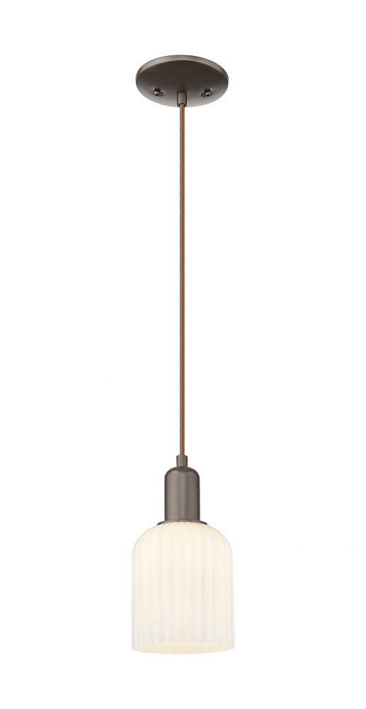 Bridal Veil - 1 Light - 6 inch - Oil Rubbed Bronze - Cord hung - Mini Pendant