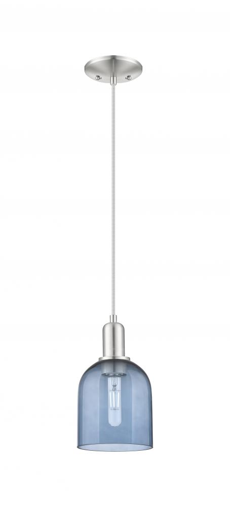Bella - 1 Light - 6 inch - Brushed Satin Nickel - Cord hung - Mini Pendant