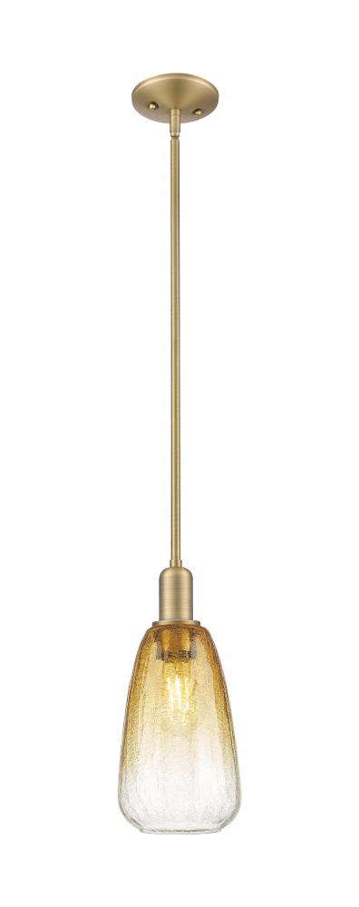 Brookhaven Almond - 1 Light - 6 inch - Antique Copper - Mini Pendant