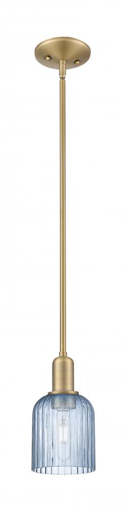 Bridal Veil - 1 Light - 6 inch - Brushed Brass - Mini Pendant