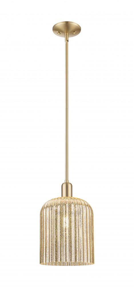 Bridal Veil - 1 Light - 8 inch - Champagne Bronze - Stem hung - Mini Pendant