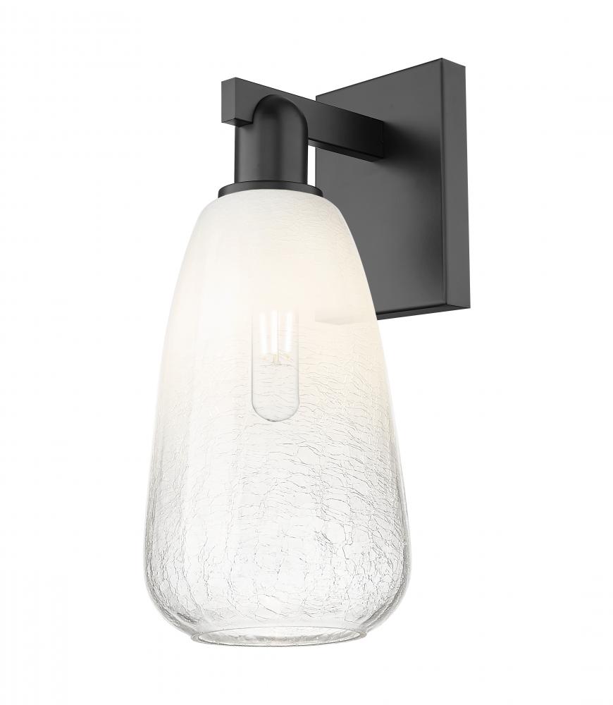 Brookhaven Almond - 1 Light - 6 inch - Matte Black - Sconce