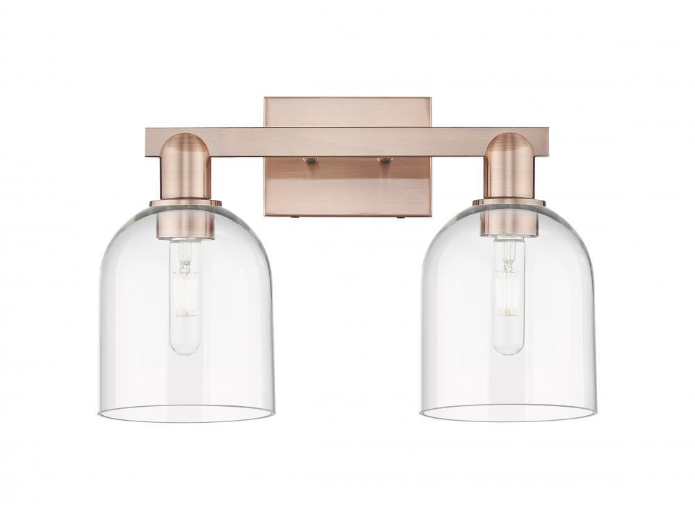 Bella - 2 Light - 17 inch - Antique Copper - Bath Vanity Light