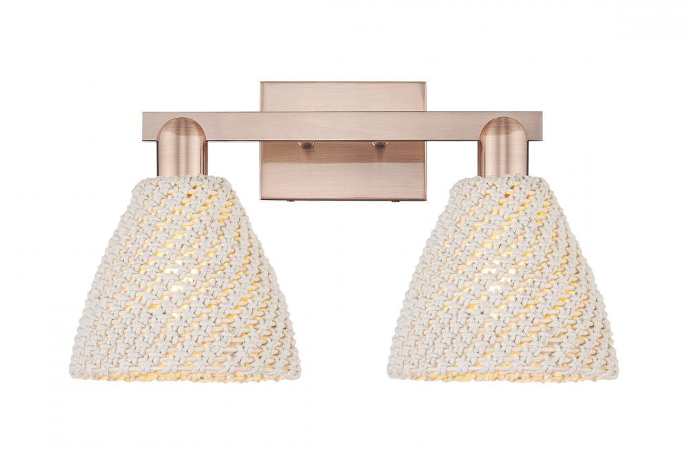 Bristol Natural - 2 Light - 16 inch - Satin Gold - Bath Vanity Light
