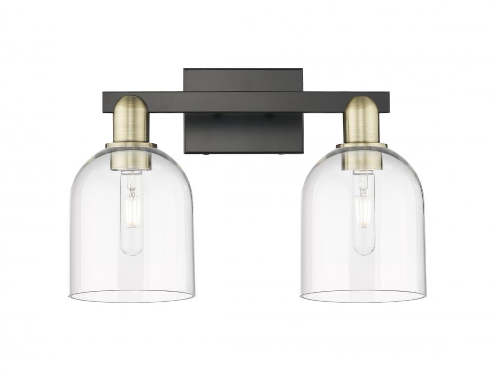 Bella - 2 Light - 17 inch - Black Antique Brass - Bath Vanity Light