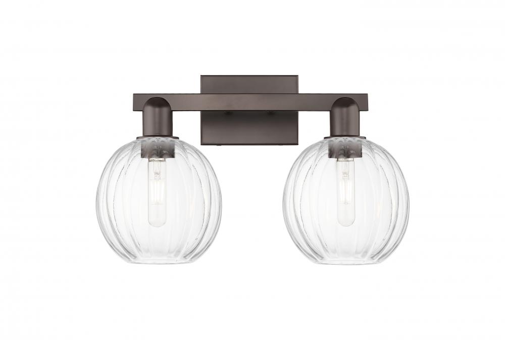 Preston Globe - 2 Light - 16 inch - Oil Rubbed Bronze - Bath Vanity Light