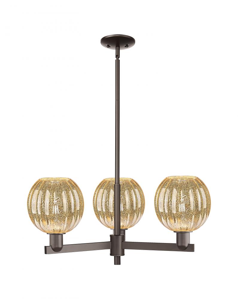 Preston Globe - 3 Light - 18 inch - Oil Rubbed Bronze - Flush Mount