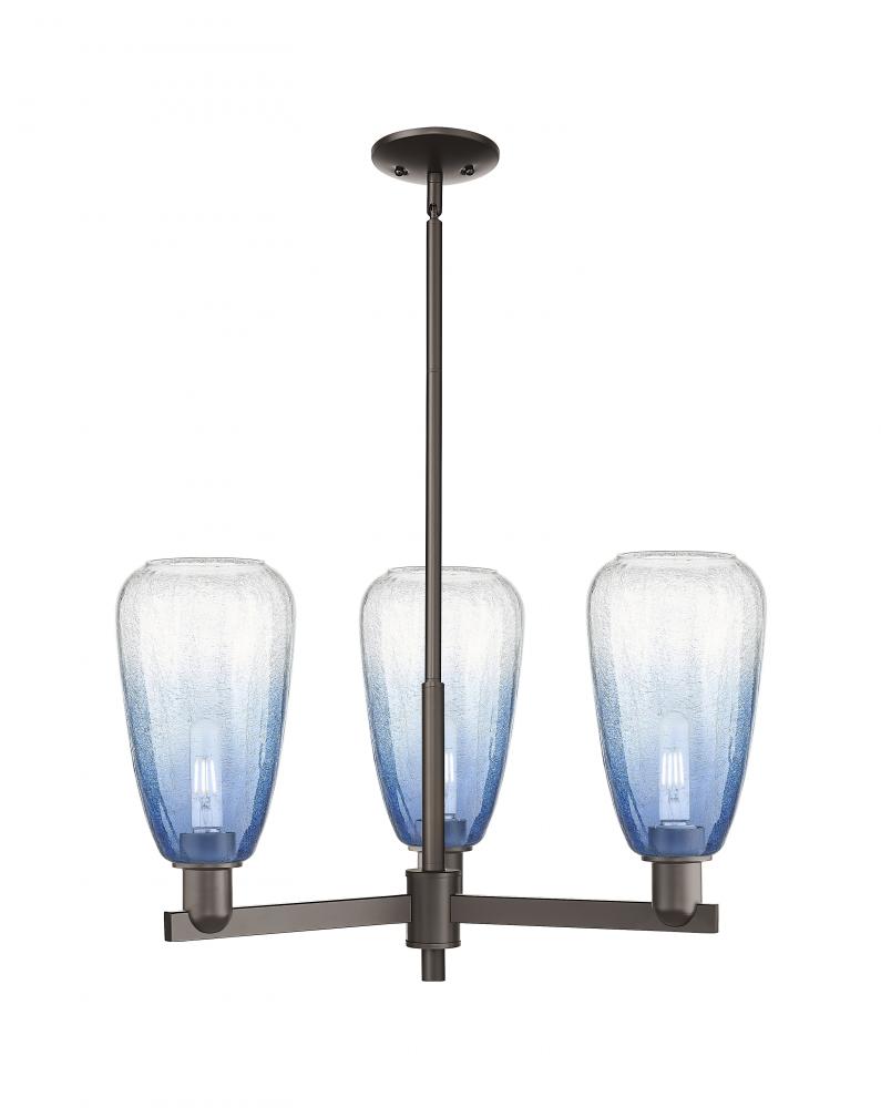 Brookhaven Almond - 3 Light - 18 inch - Oil Rubbed Bronze - Flush Mount