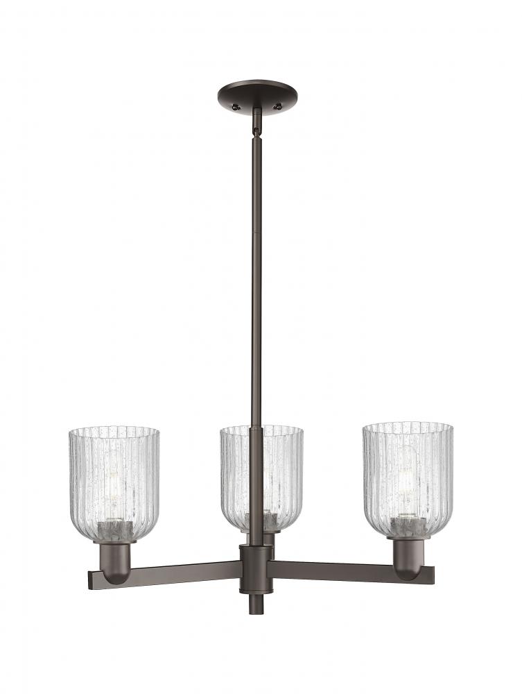 Bridal Veil - 3 Light - 18 inch - Oil Rubbed Bronze - Flush Mount