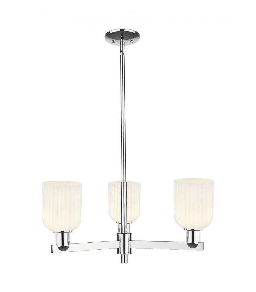 Bridal Veil - 3 Light - 18 inch - Polished Chrome - Flush Mount
