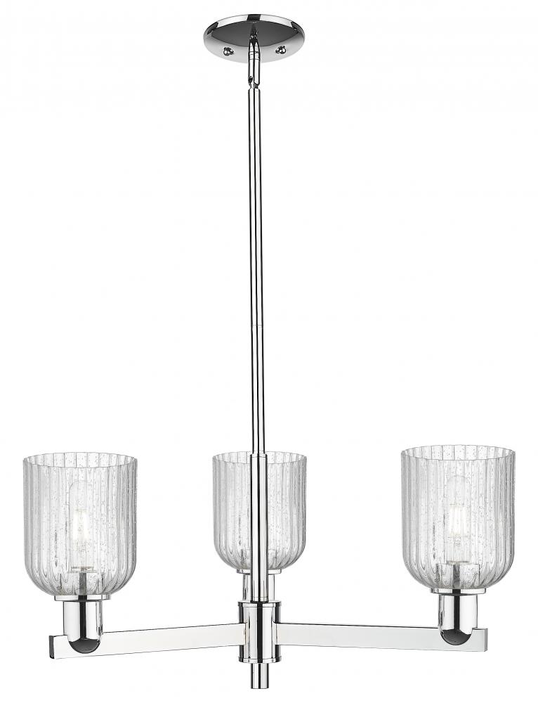 Bridal Veil - 3 Light - 18 inch - Polished Chrome - Flush Mount