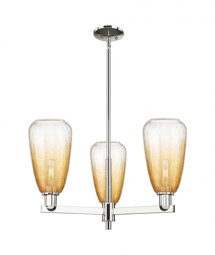 Brookhaven Almond - 3 Light - 18 inch - Polished Nickel - Flush Mount