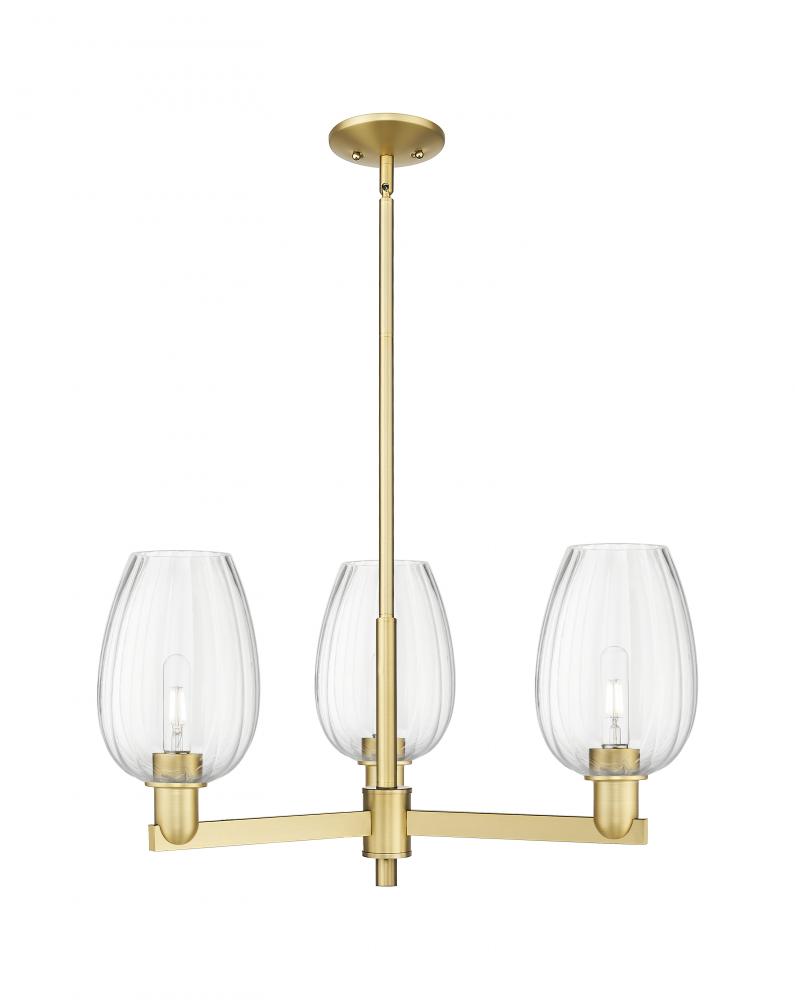 Preston - 3 Light - 18 inch - Satin Gold - Flush Mount