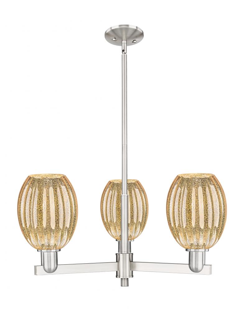 Preston Bulb - 3 Light - 18 inch - Satin Nickel - Flush Mount