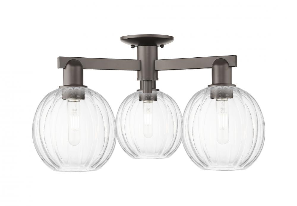 Preston - 3 Light - 6 inch - Oil Rubbed Bronze - Semi-Flush Mount