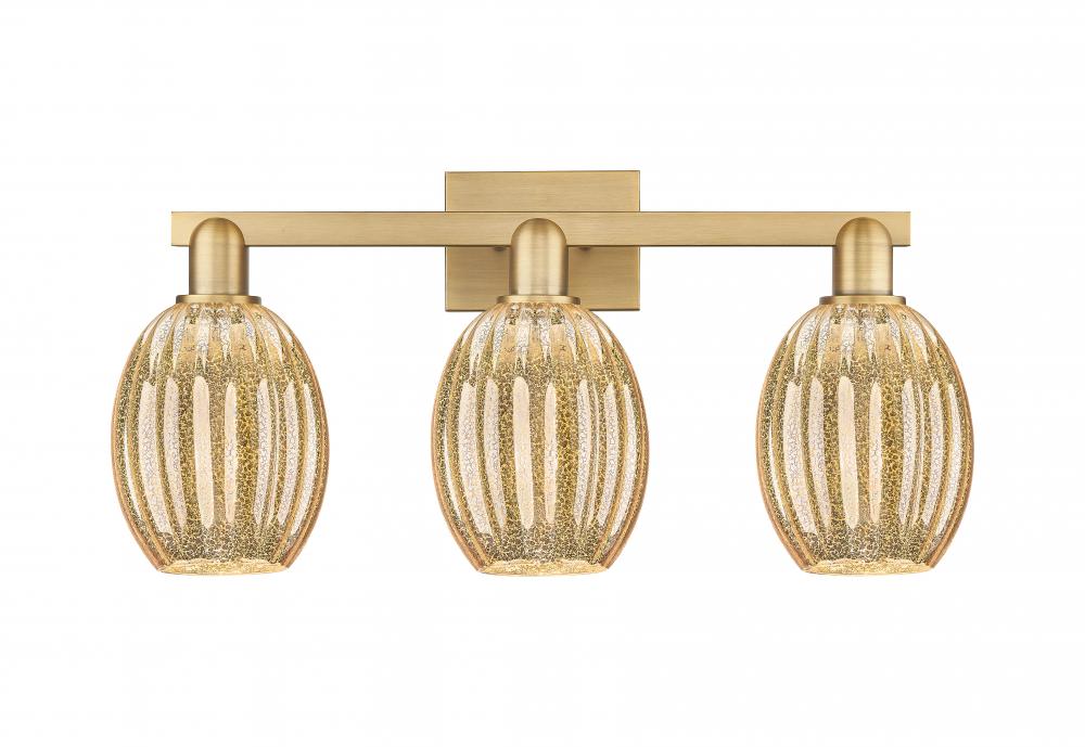 Preston Bulb - 3 Light - 26 inch - Brushed Brass - Bath Vanity Light