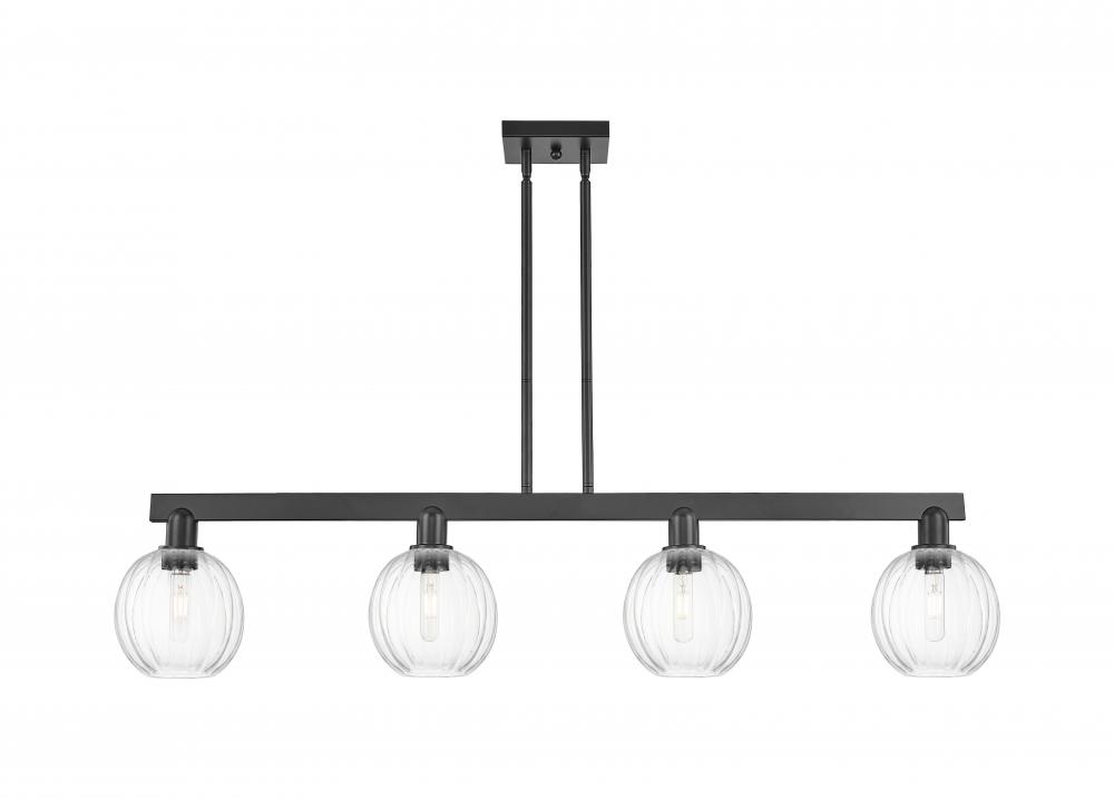 Preston Globe - 4 Light - 48 inch - Matte Black - Cord hung - Island Light