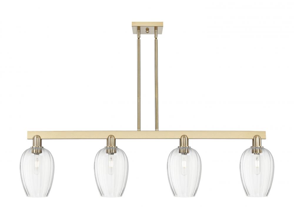 Preston Flute - 4 Light - 48 inch - Champagne Bronze - Cord hung - Island Light