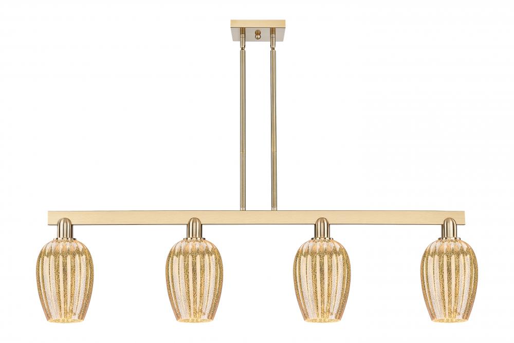 Preston Flute - 4 Light - 48 inch - Champagne Bronze - Cord hung - Island Light