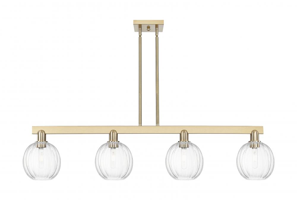 Preston Globe - 4 Light - 48 inch - Champagne Bronze - Cord hung - Island Light