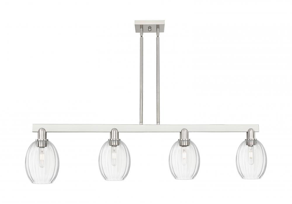 Preston Bulb - 4 Light - 48 inch - Brushed Satin Nickel - Cord hung - Island Light