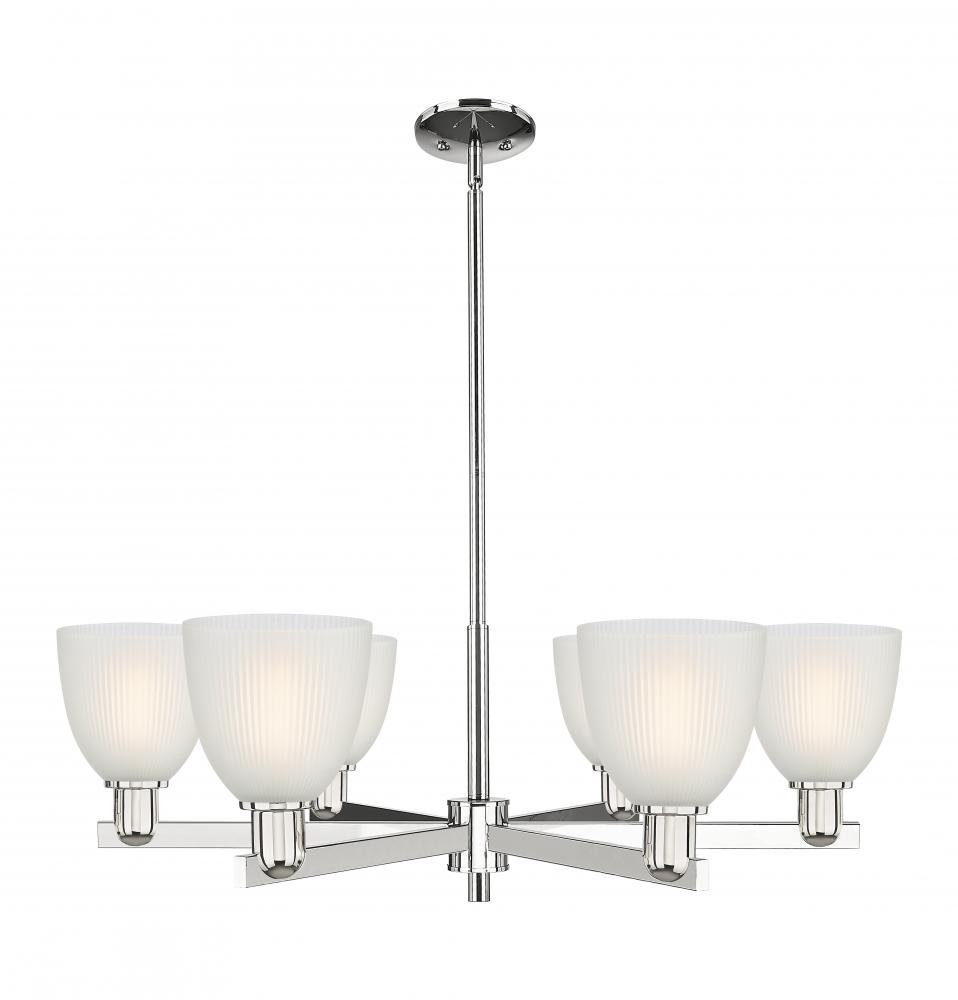 Castile - 6 Light - 36 inch - Satin Gold - Stem hung - Chandelier