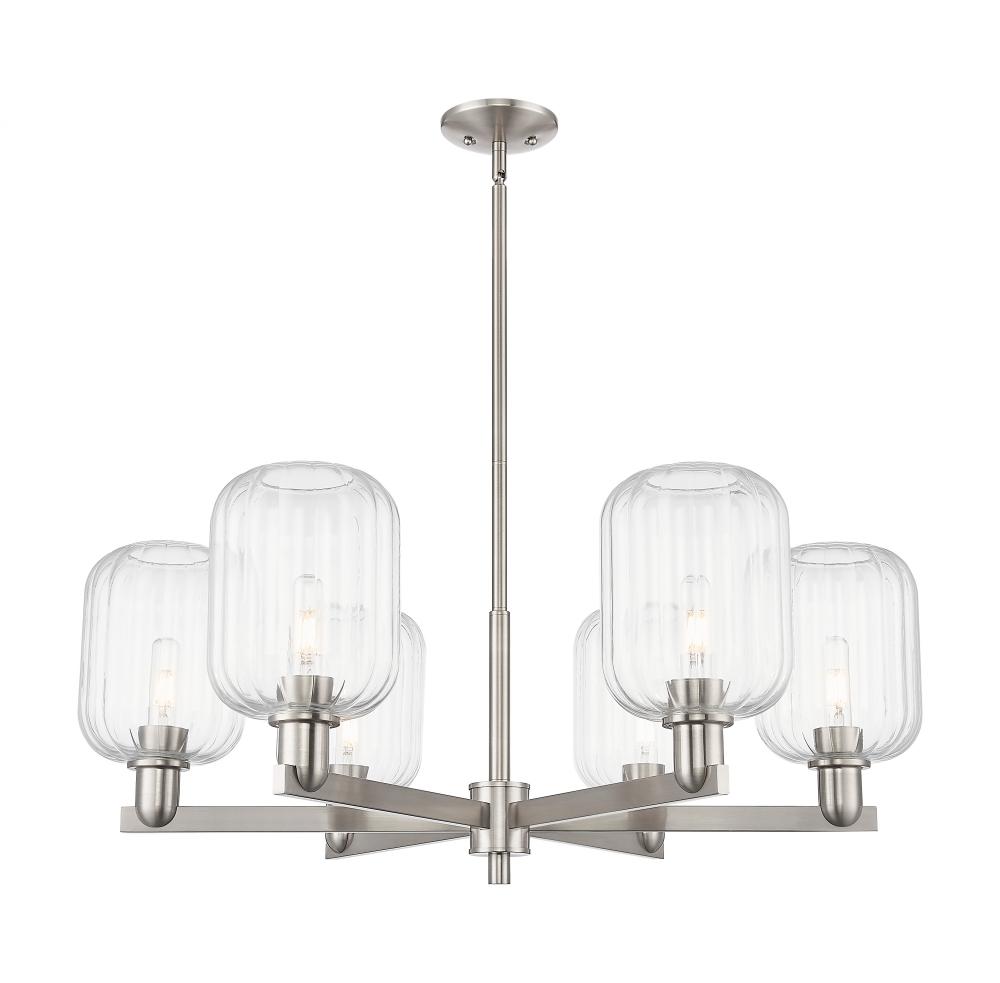 Preston - 6 Light - 24 inch - Satin Nickel - Chandelier