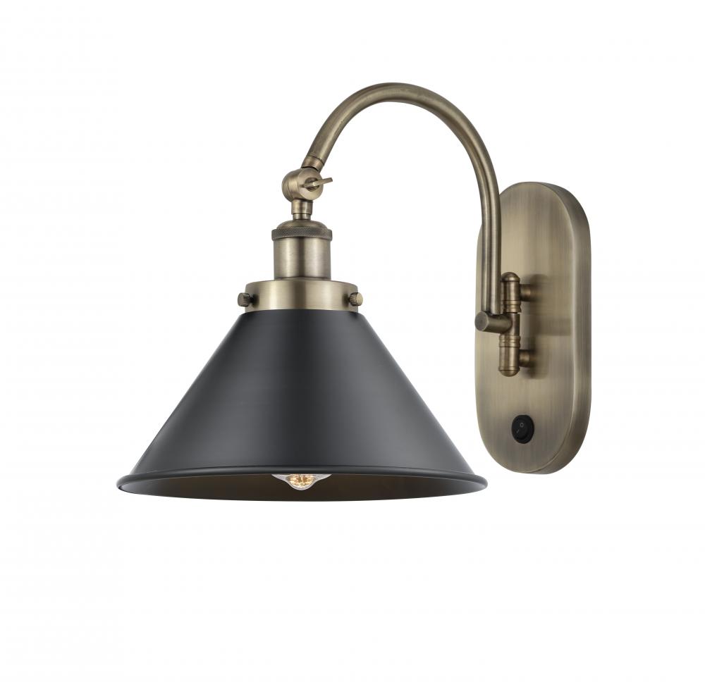 Briarcliff - 1 Light - 10 inch - Antique Brass - Adjustable Swing Arm