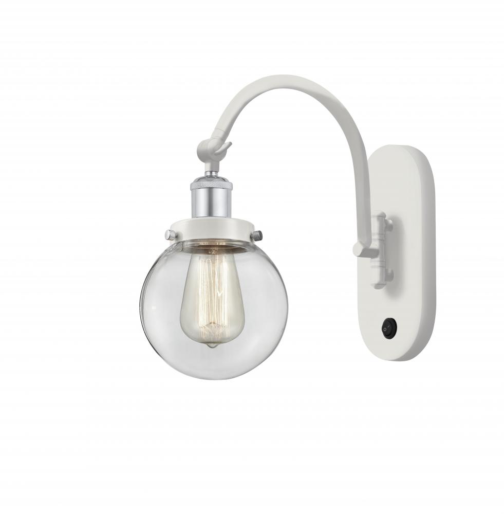 Beacon - 1 Light - 6 inch - White Polished Chrome - Adjustable Swing Arm