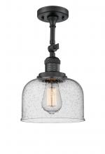 Innovations Lighting 201F-BK-G74-LED - Bell - 1 Light - 8 inch - Matte Black - Adjustable Semi-Flush Mount
