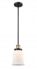 Innovations Lighting 201S-BAB-G181-LED - Canton - 1 Light - 7 inch - Black Antique Brass - Stem Hung - Mini Pendant