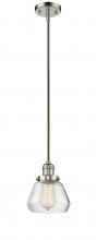 Innovations Lighting 201S-PN-G172-LED - Fulton - 1 Light - 7 inch - Polished Nickel - Stem Hung - Mini Pendant
