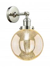 Innovations Lighting 203-PN-G208-8 - Beacon - 1 Light - 8 inch - Polished Nickel - Adjustable Sconce