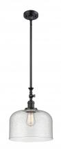 Innovations Lighting 206-BK-G74-L - Bell - 1 Light - 12 inch - Matte Black - Stem Hung - Adjustable Mini Pendant
