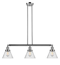 Innovations Lighting 213-PN-G44 - Cone - 3 Light - 40 inch - Polished Nickel - Stem Hung - Adjustable Island Light