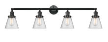 Innovations Lighting 215-BK-G64 - Cone - 4 Light - 42 inch - Matte Black - Adjustable Bath Vanity Light