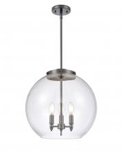 Innovations Lighting 221-3S-BK-G122-16-LED - Athens - 3 Light - 16 inch - Matte Black - Cord hung - Pendant