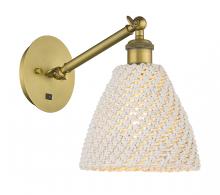 Innovations Lighting 317-1W-BB-NBD-75-NAT - Bristol Natural - 1 Light - 8 inch - Brushed Brass - Sconce